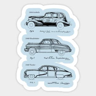 La Salle, Studebaker, Tucker Classic Cars Patents Sticker